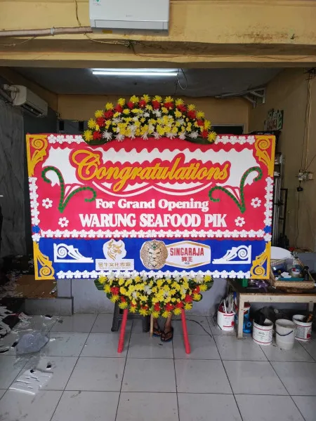 Papan Bunga Ucapan Selamat Pasar Besar Pontianak